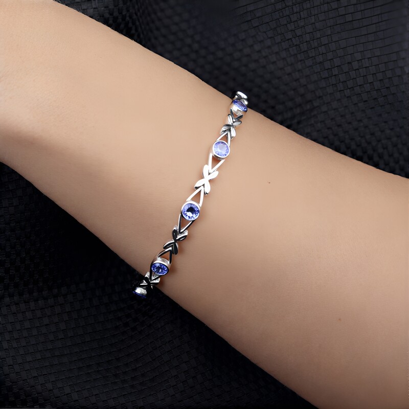 Bracciale in argento con Tanzanite (Pallanova)