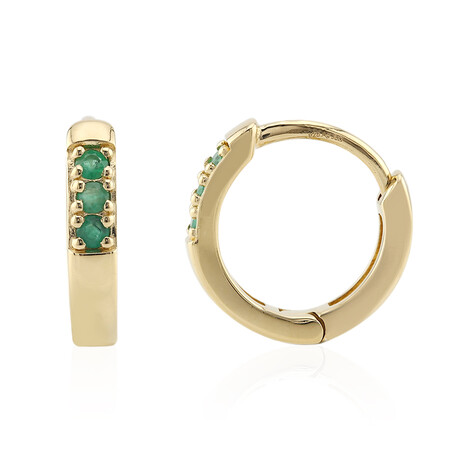 Brasilianischer Smaragd-Silberohrringe