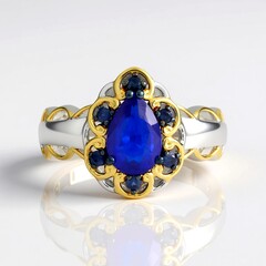Anello in argento con Spinello Cobalto
