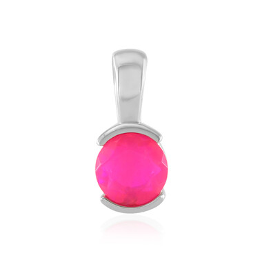 Äthiopischer Pinkfarbener Opal-Silberanhänger