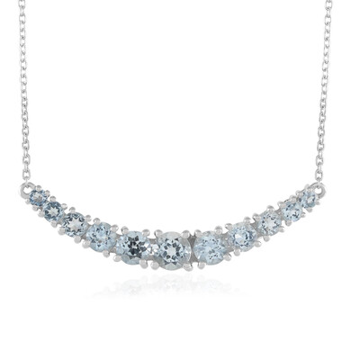 Brasilianischer Aquamarin-Silbercollier