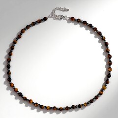 Collana in argento con Occhio di Tigre