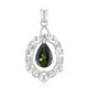 Ciondolo in argento con Tormalina Verde Brasiliana
