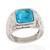 Anillo en plata con Turquesa azul del Mohave Kingman (Faszination Türkis)