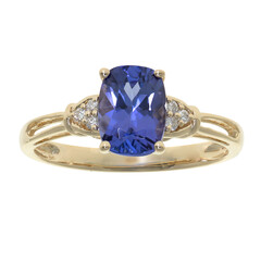 Bague en or et Tanzanite AAA
