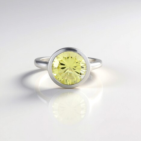 Anello in argento con Quarzo Ouro Verde