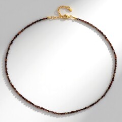 Collana in argento con Diamante Rosso