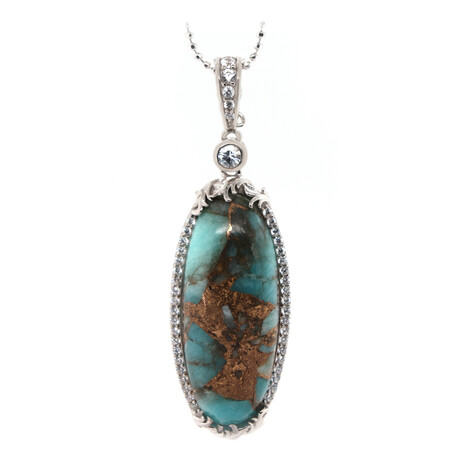 Collana in argento con Mosaico in Amazzonite (Dallas Prince Designs)