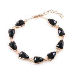 Brazalete en plata con Ónix negro (KM by Juwelo)