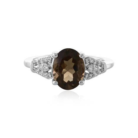 Rauchquarz-Silberring