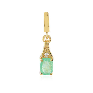 Russian Emerald Silver Pendant