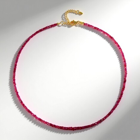 Collana in argento con Rubino del Madagascar