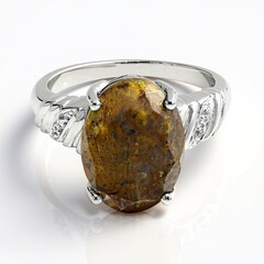Anello in argento con Quarzo Dinosauro