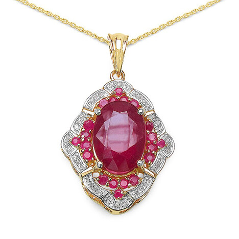 Collana in argento con Rubino Mozambico