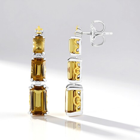 Orecchini in argento con Citrino (Gems en Vogue)