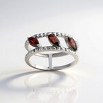 Anello in argento con Zircone Rosa
