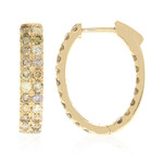 Gouden oorbellen met SI2 Fancy Diamanten (CIRARI)