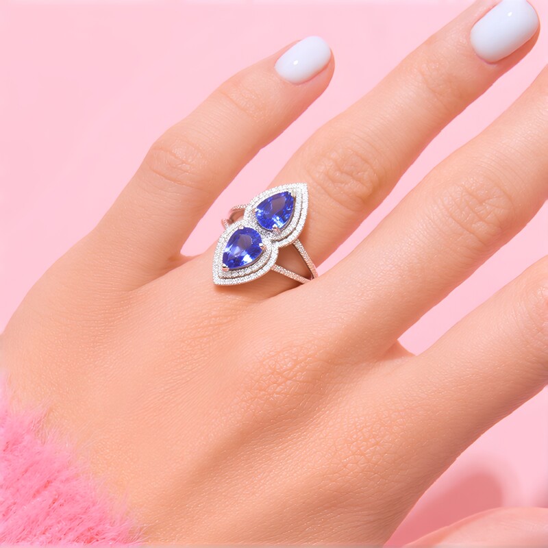 AAA-Tansanit-Goldring (CIRARI)