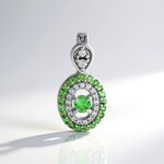 Ciondolo in argento con Tsavorite della Tanzania