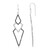 Boucles d'oreilles en argent et Spinelle noir