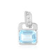 Pendentif en argent et Topaze bleu ciel