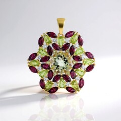 Ciondolo in argento con Ametista Verde (de Melo Essence)