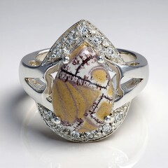 Anello in argento con Diaspro Dentritico Sonora
