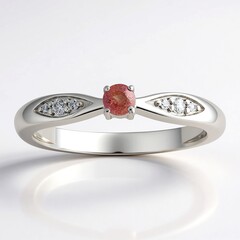 Anello in argento con Pezzottaite