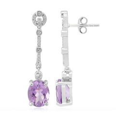 Boucles d'oreilles en argent et Améthyste