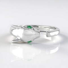 Anello in argento con Smeraldo Zambia