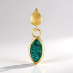 Ciondolo in argento con Dioptasio (Bali Barong)