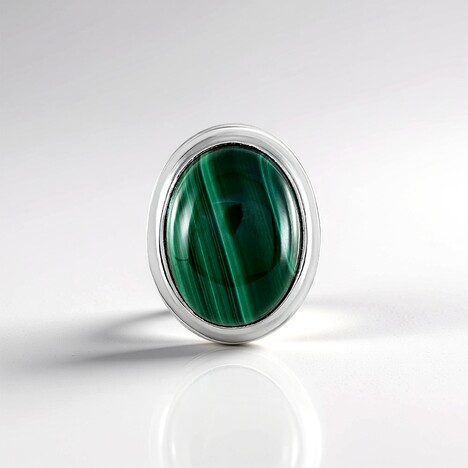 Ciondolo in argento con Malachite (MONOSONO COLLECTION)