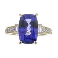 Anillo en oro con Tanzanita AAA (CIRARI)