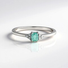 Anello in argento con Smeraldo Color Paraiba