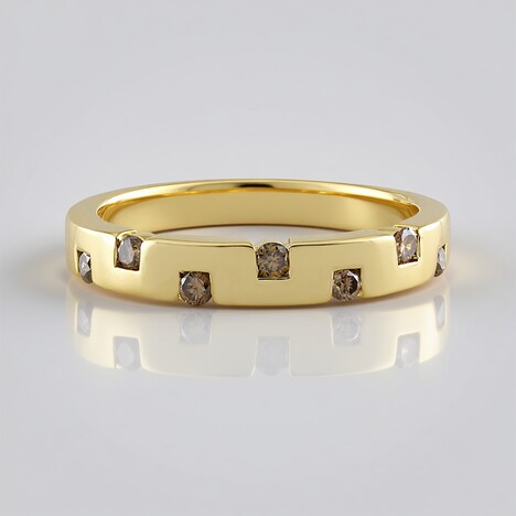 Bague en argent et Diamant champagne I3