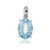 Colgante en plata con Topacio azul cielo