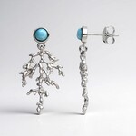 Boucles d'oreilles en argent et Larimar