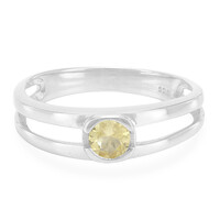 Anello in argento con Danburite Giallo Neon