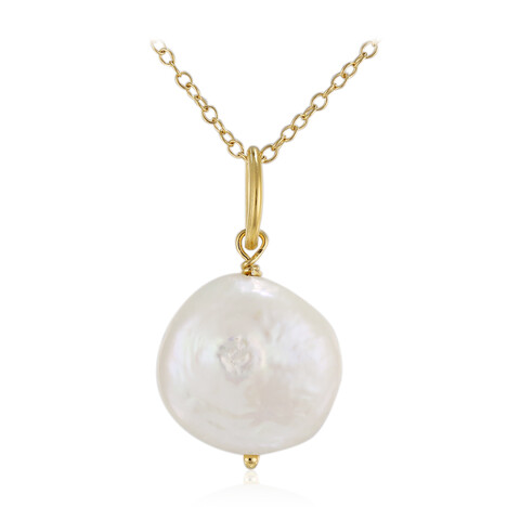 Zilveren halsketting met een zoetwater kweekparel