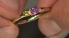 Anillo en oro con Zafiro Ceylon rosa sin calentar (Adela Gold)
