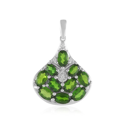 Russian Diopside Silver Pendant