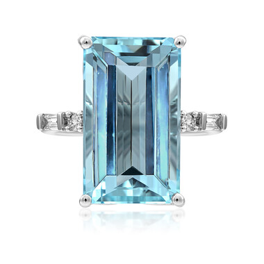 18K AAA Brazilian Aquamarine Gold Ring (AMAYANI)