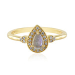 Zilveren ring met een roze Minary labradoriet