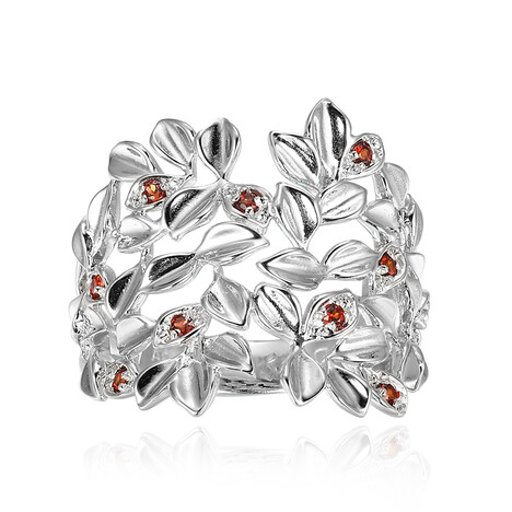 Anello in argento con Granato Mozambico