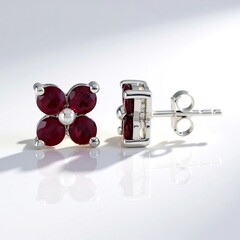 Orecchini in argento con Rodolite