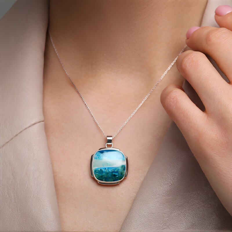 Atacama Opal Silver Pendant (Bali Barong)