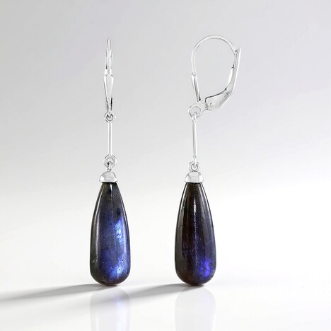Orecchini in argento con Labradorite (MONOSONO COLLECTION)