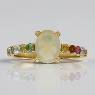 Welo-Opal-Silberring