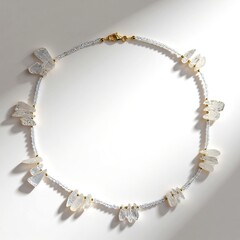 Collana in argento con Quarzo Bianco