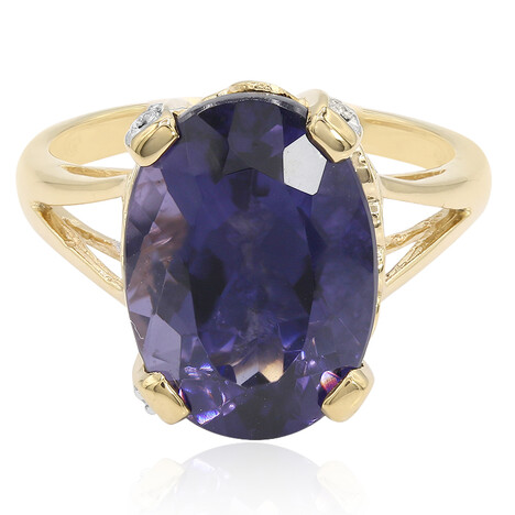 Anello in oro con Quarzo Mirtillo